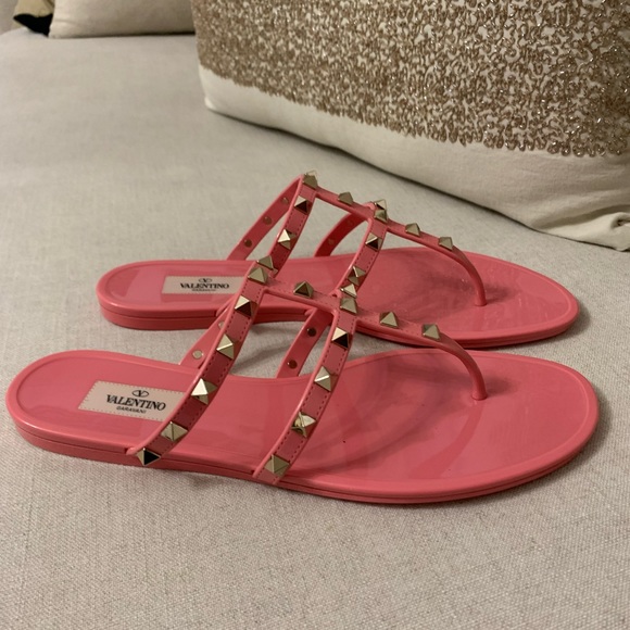 VALENTINO GARAVANI Rockstud Jelly Sandal Shoes Size 40 - Picture 3 of 15